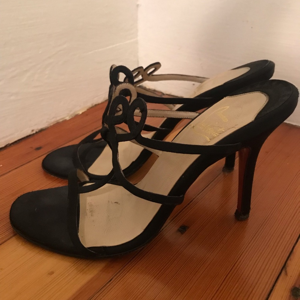 Christian Louboutin Sally Satin Black Heels